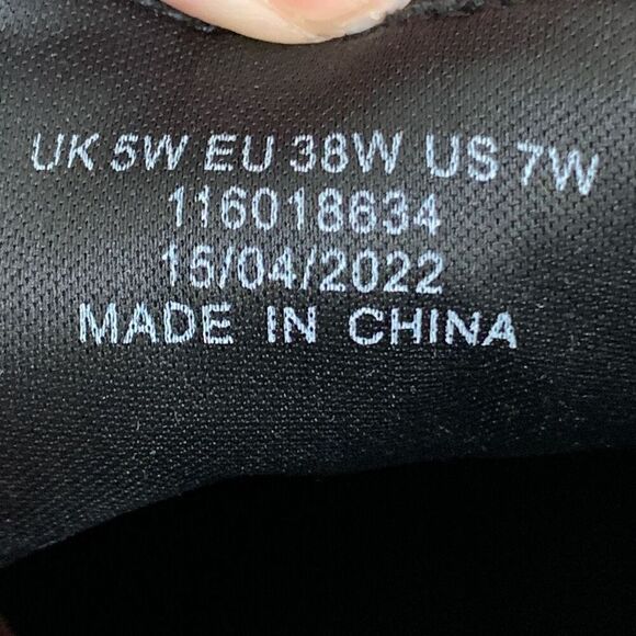 ASOS Design Ali Boots Black Wide Fit Chunky Lace Up  Ankle Buckle Detail 7 - Picture 10 of 12